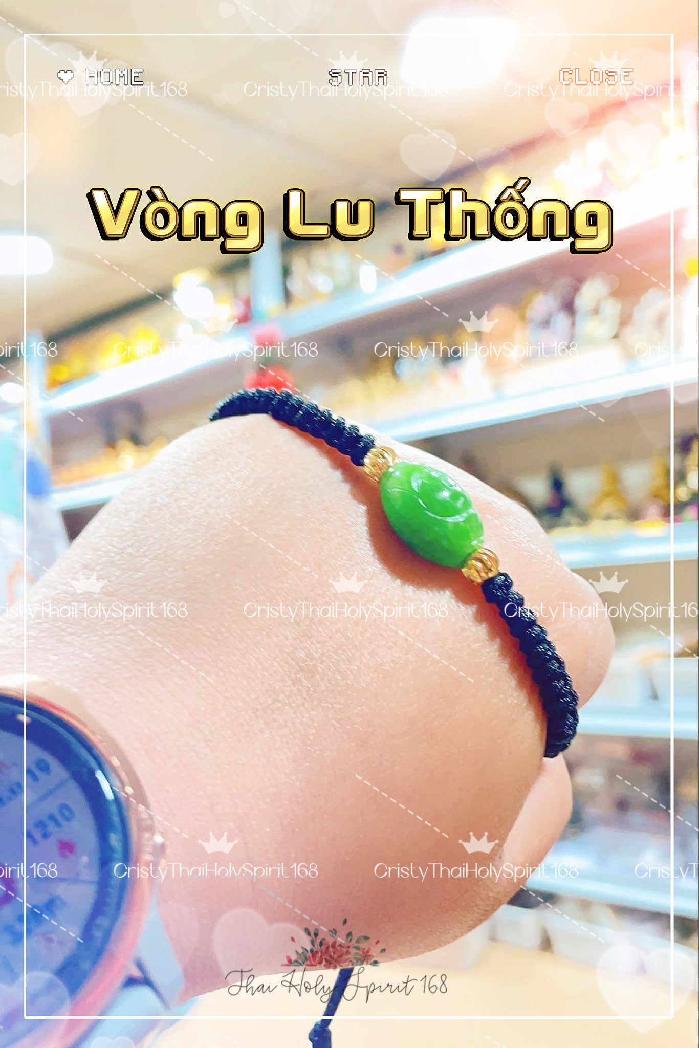 Vòng Lu Thống Cẩm Thạch Xanh