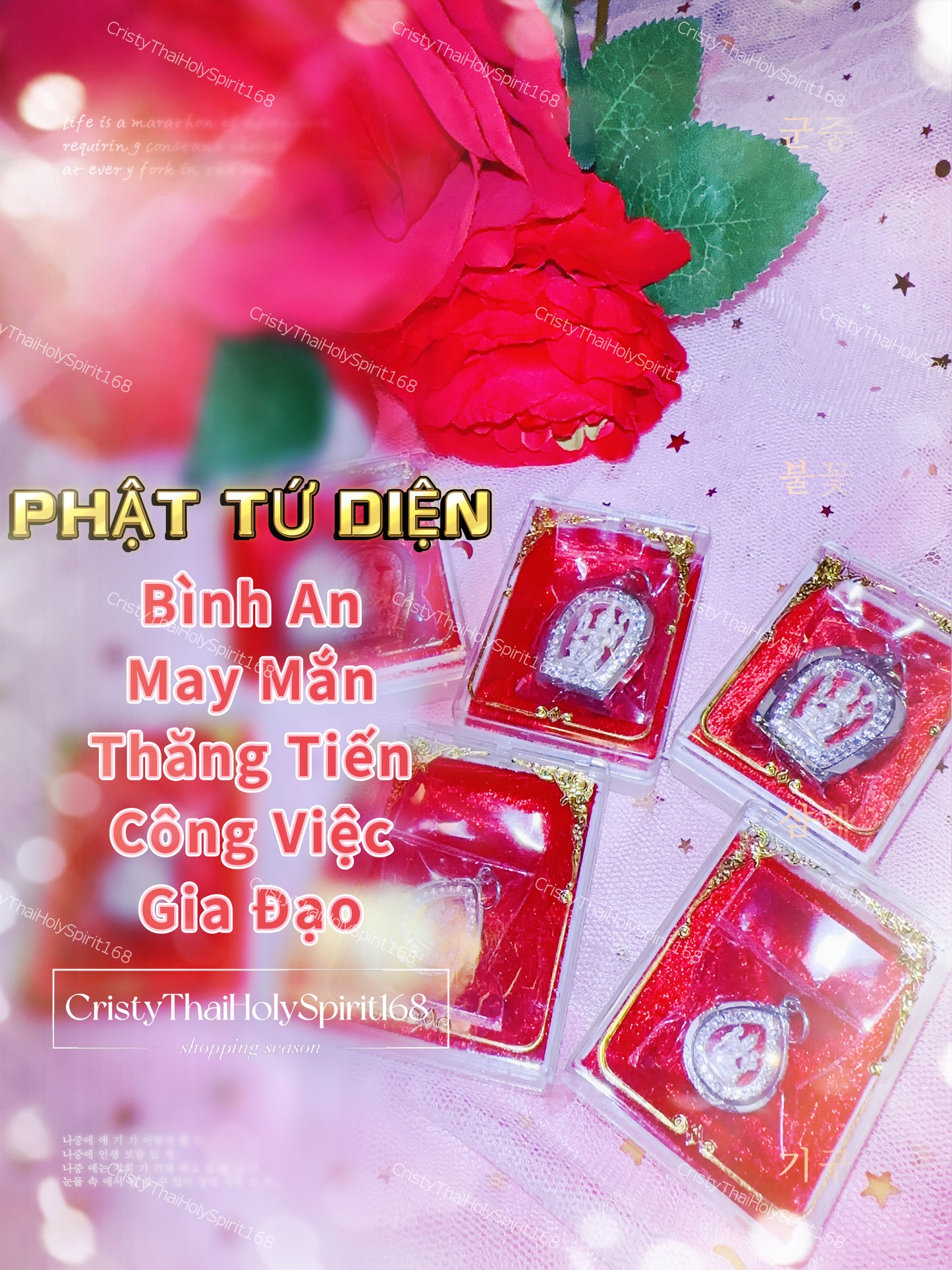 Mặt Dây Chuyền Phật Tứ Diện