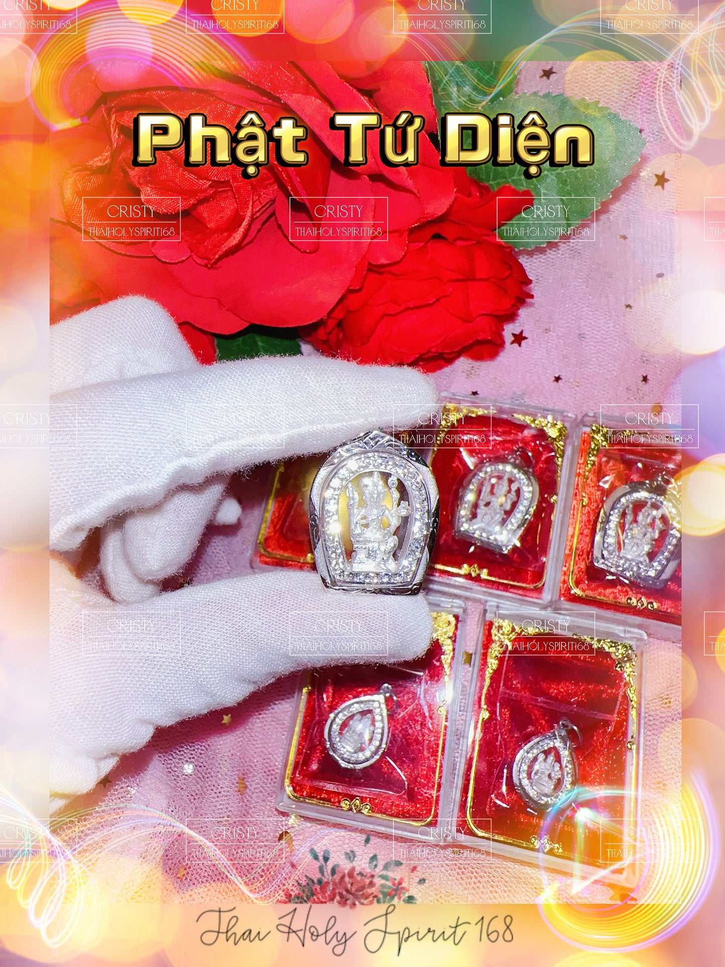 Mặt Dây Chuyền Phật Tứ Diện